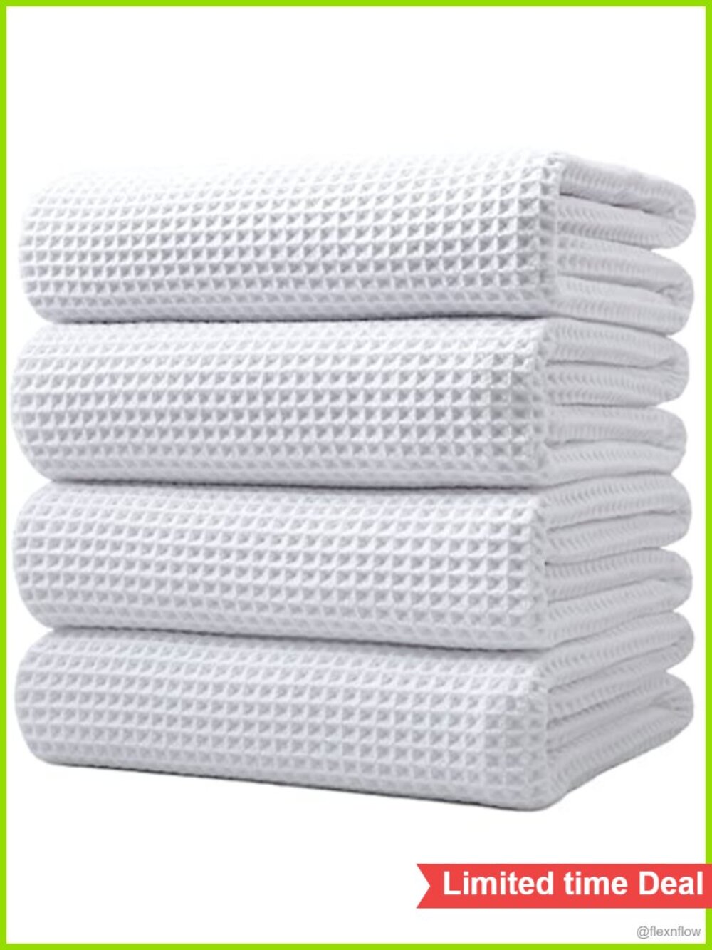 Microfiber Quick Dry Waffle Bath Towel 30x60 in Lint Free Super Absorbent